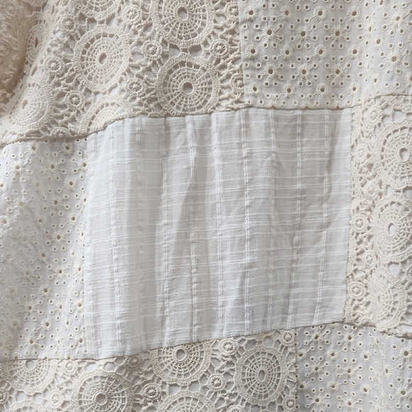 Cato Collection Limited Edition Cottagecore Mixed Media Blouse - Picture 6 of 9